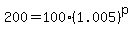 200=100%2A%281.005%29%5Ep