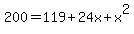200=119%2B24x%2Bx%5E2
