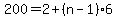 200=2%2B%28n-1%296