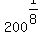 200%5E%281%2F8%29