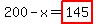 200-x=highlight%28145%29