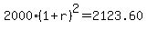 2000%281%2Br%29%5E2=2123.60