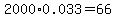 2000%2A0.033=66