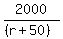 2000%2F%28%28r%2B50%29%29
