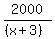 2000%2F%28%28x%2B3%29%29