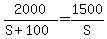 2000%2F%28S+%2B+100%29+=+1500%2FS