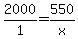 2000%2F1=550%2Fx