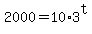2000=10%2A3%5Et