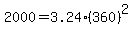2000=3.24%28360%29%5E2
