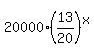 20000%2A%2813%2F20%29%5Ex