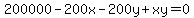 200000-200x-200y%2Bxy=0