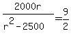 2000r%2F%28r%5E2+-+2500%29+=+9%2F2