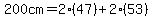 200cm=2%2847%29%2B2%2853%29