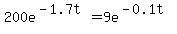 200e%5E%28-1.7t%29+=+9e%5E%28-0.1t%29