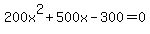 200x%5E2%2B500x-300=0