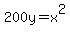 200y+=+x%5E2