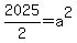 2025%2F2=a%5E2