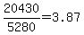 20430%2F5280=3.87