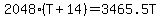2048%28T%2B14%29=3465.5T