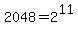 2048+=+2%5E11