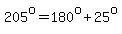 205%5Eo=180%5Eo%2B25%5Eo