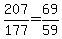 207%2F177+=+69%2F59