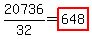 20736%2F32+=+highlight%28648%29