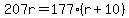 207r=177%28r%2B10%29
