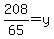 208%2F65+=+y
