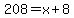 208=x%2B8
