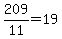 209%2F11=19