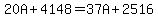 20A%2B4148=37A%2B2516