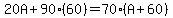20A%2B90%2860%29=70%28A%2B60%29