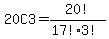 20C3+=+20%21%2F%2817%21%213%21%29