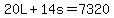 20L%2B14s=7320