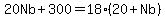 20Nb%2B300=18%2820%2BNb%29