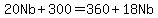 20Nb%2B300=360%2B18Nb