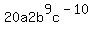 20a2b%5E9c%5E%28-10%29