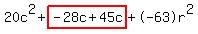 20c%5E2%2Bhighlight%28-28c%2B45c%29%2B-63r%5E2