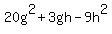 20g%5E2%2B3gh-9h%5E2