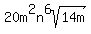 20m%5E2n%5E6sqrt%2814m%29
