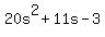20s%5E2%2B11s-3