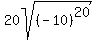 20sqrt%28%28-10%29%5E20%29