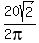 20sqrt%282%29%2F%282pi%29