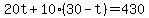 20t%2B10%2830-t%29=430