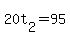 20t%5B2%5D+=+95