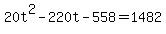 20t%5E2-220t-558=1482