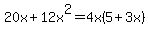20x%2B12x%5E2=4x%285%2B3x%29