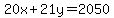 20x%2B21y=2050