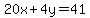20x%2B4y=41